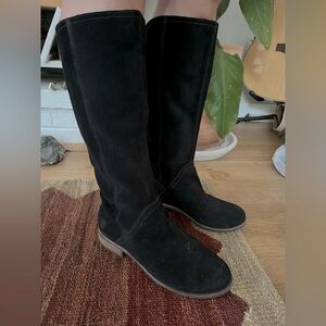 Timberland Knee high black suede leather boot